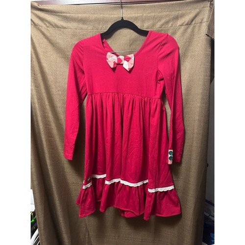 NWT Matilda Jane Poinsettia Lap Dress Red Pink Size 10 - Picture 3 of 5