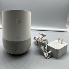 Google Home Smart Assistant - White Slate Speaker w/ Power Cord Tested Working