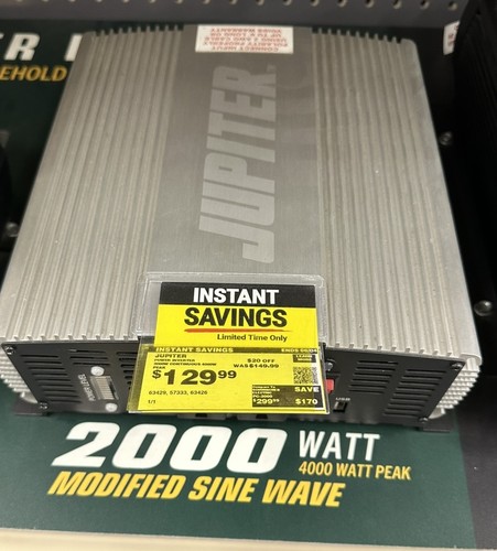 Jupiter 2000W Power Inverter 12V to 120V – 4000W Peak – NEW! Working w/ Cables - Picture 19 of 23