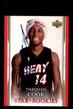 Signed Basketball Card Auto Daequan Cook 2007-08 Upper Deck #SH-DC Miami Heat