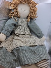 Handmade Country Rag Doll /Has A Signature In The Back