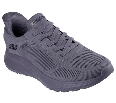 Skechers Slipper Schuh für Herren - BOBS Sport Squad Chaos Solid Step in Dunkelgrau