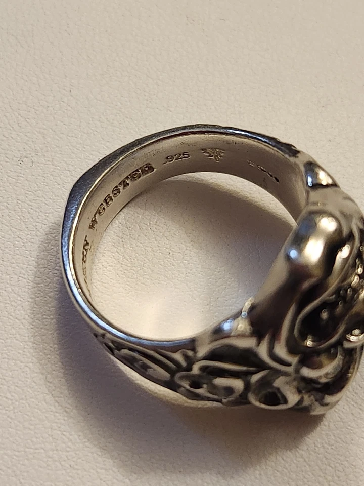 Anel masculino Stephen Webster prata esterlina máscara guerreiro japonês com diamantes  - Imagem 3 de 4