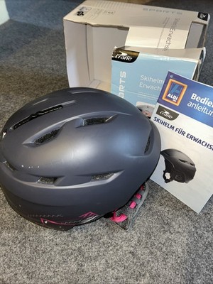 Skihelm Gr. M/L 56-59 Cm grau/pink Wenig Getragen unfallfrei  Marke Crane