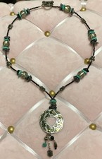 Vtg Retired Silpada N1892 Bohemian Mixed Media Sterling Silver, Brass Necklace