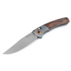Benchmade 15085-2 Mini Crooked River Gray Aluminum Wood Clip-Point Folding Knife — photo 2