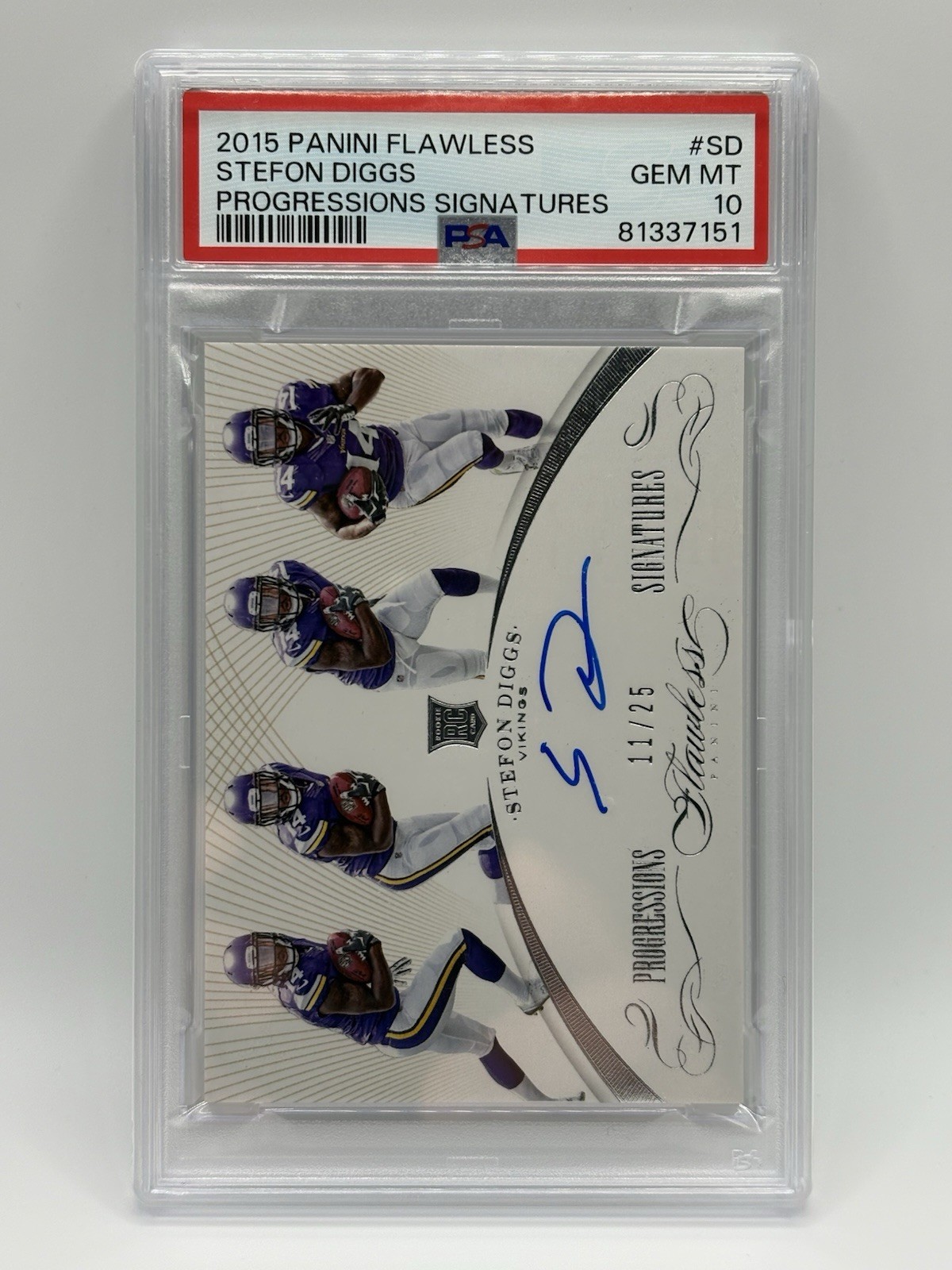 Stefon Diggs Panini Flawless Progressions Signatures #SD Base
