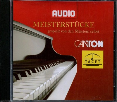 CD   AUDIO CANTON TACET  MEISTERSTÜCKE  gespielt von den Meistern selbst 2018