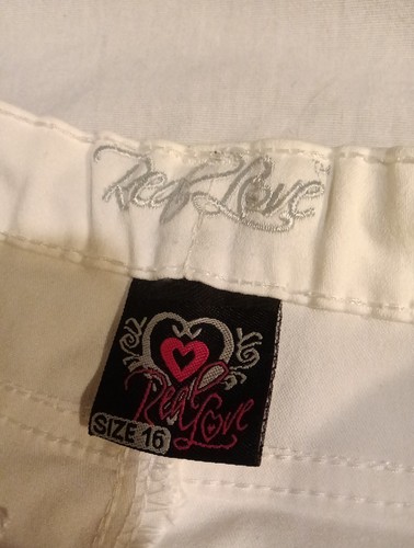 Real Love White Skinny Leg Jeans Girls Size 16 Five Design Pockets Stretch 0828 - Picture 5 of 9