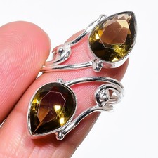 Smoky Quartz Gemstone 925 Sterling Silver Jewelry All Size Ring For Gift