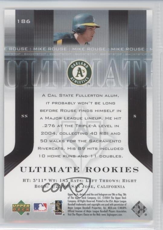2004 Upper Deck Ultimate Collection /299 Mike Rouse #186 Rookie RC | eBay
