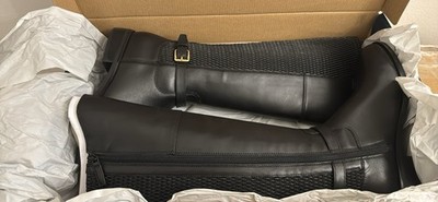 Cole Haan Galina Knee High Boot Black Leather, Size 8B