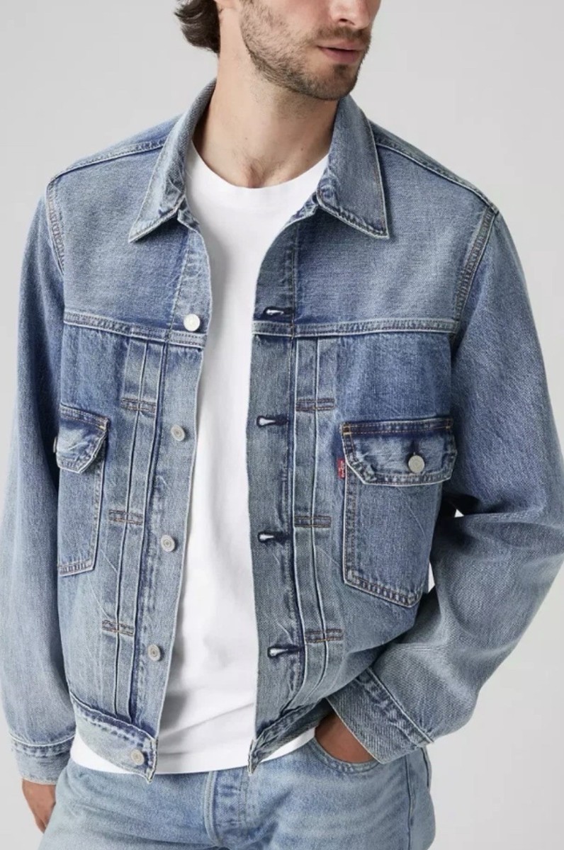 Levis Men Size XL Premium Type II Two 2 Selvedge Denim Trucker