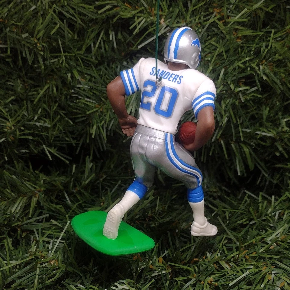 Enfeites DETROIT LIONS Barry Sanders Moore lote Mitchell presente de Natal NFL - Imagem 2 de 4