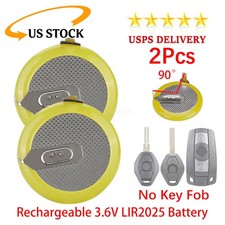 2 Car Key Battery Lir2025 For Bmw E39 E46 E53 E60 E65 E87 E90 E91 E92 Remote Fob