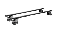 Menabo Omega Roof Bar Set M 2pcs Steel Black 112cm For Fiat Punto Evo 1.4 LPG