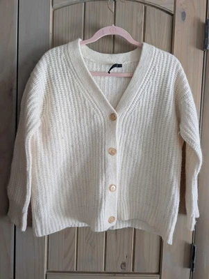 Jenni Kayne Alpaca Wool Blend Coccoon Cardigan Oversized Size XS Ivory