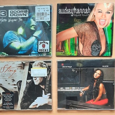 4 Maxi CD´s Sting, Alicia Keys,  Audrey Hannah, 3 Doors Down