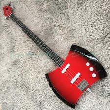Red Marceline's Axe Adventure Time 4-Strings Special Shape Electric Bass Guitar