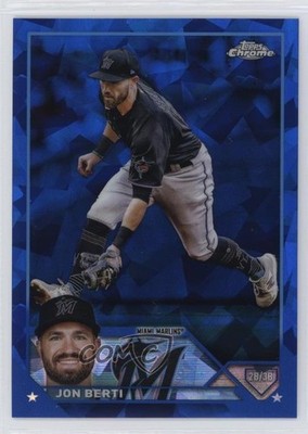 2023 Topps Chrome Sapphire Jon Berti #72 1s9b