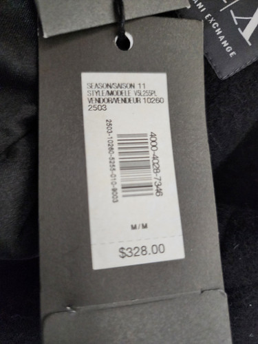 $ 328 Neu mit Etikett Armani Exchange Peacoat Damen S/M zweireihiger langer Wollmantel VERSIEGELT - Bild 5 von 12