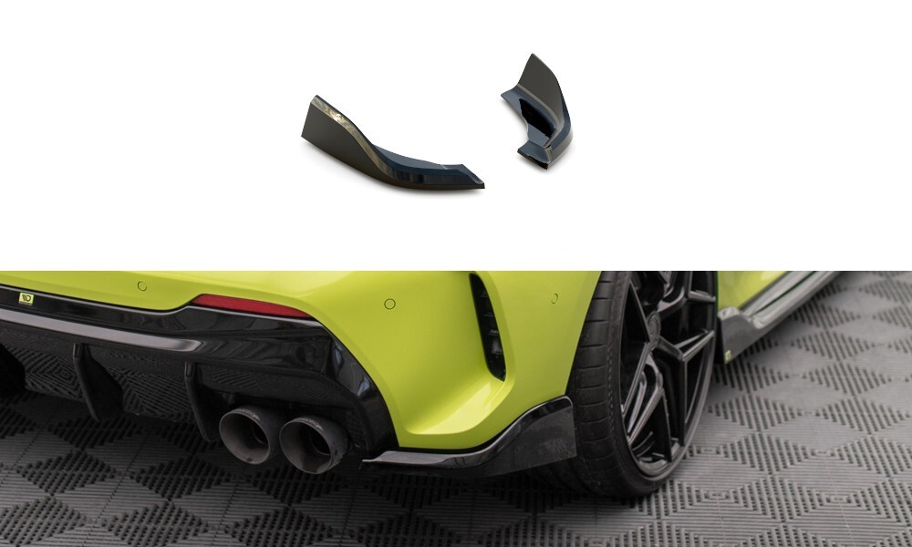 Cup Diffusor Seiten Ansätze SCHWARZ für 1er BMW F40 M135i M-Paket  