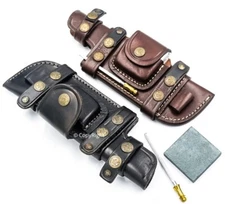 9.25" Handmade Hunting Fixed Blade Knife Leather Sheath Hiqh Quality + Sharpener