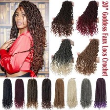 Real Thick Crochet Ombre Faux Locs Braids Ombre Curly End Dread Hair Extension