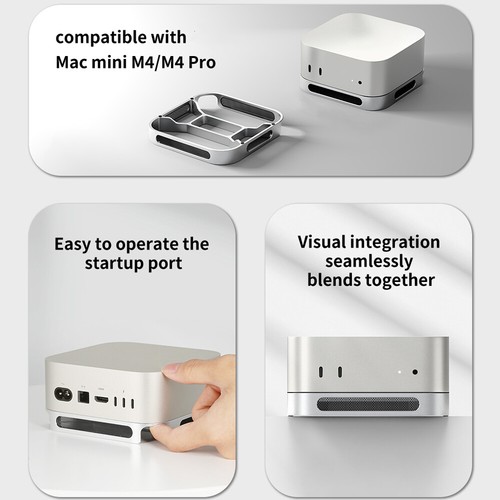 Support de bureau pour Mac Mini M4 / M4 Pro 2024 dissipation de chaleur montage en aluminium station d'accueil - Photo 18/18