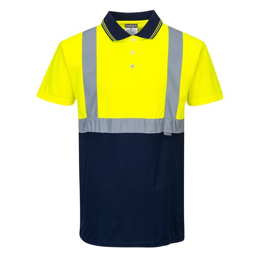 Portwest S479 Two Tone Hi Vis Visibility Comfort Safety Polo Shirt Work Wear - Picture 4 of 10