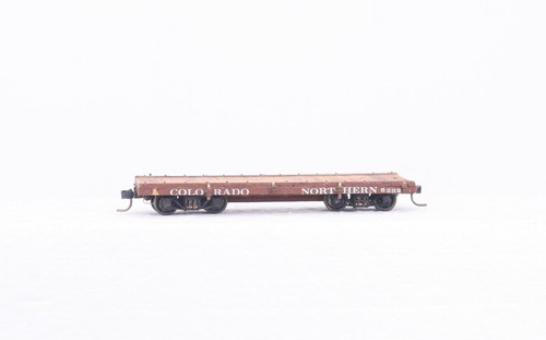 HOn3 Colorado Northern 28’ Flat Car #6232 CV Arch Bar Trucks