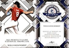 WILLIAM SCHMIDT Rookie 2023 Leaf Perfect Game National Showcase RC #99