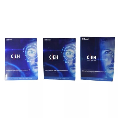 CEH Ethical Hacking & Countermeasures V9 Courseware Lab EC- Council Vol 1,2,3New