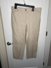 Talbots Perfect Crop Casual Khaki Pants Slacks Women's Size 14