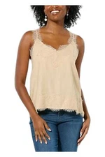 TWRHLL by Christie Brinkley Lace Cami Sand