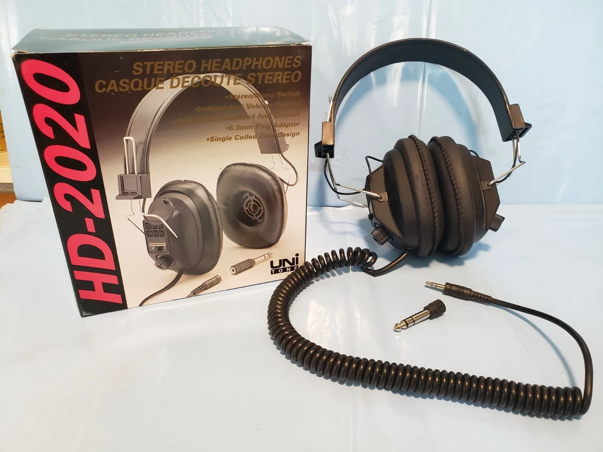 NEW Unitone HD 2020 Stereo Headphones 3.5mm 6.3mm Plug Electrodynamique