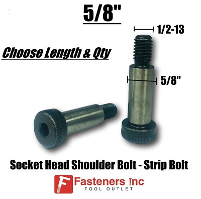 5/8'' Shoulder Bolts Socket Head Cap Screw Strip Allen Stripper (1/2-13 Thread)