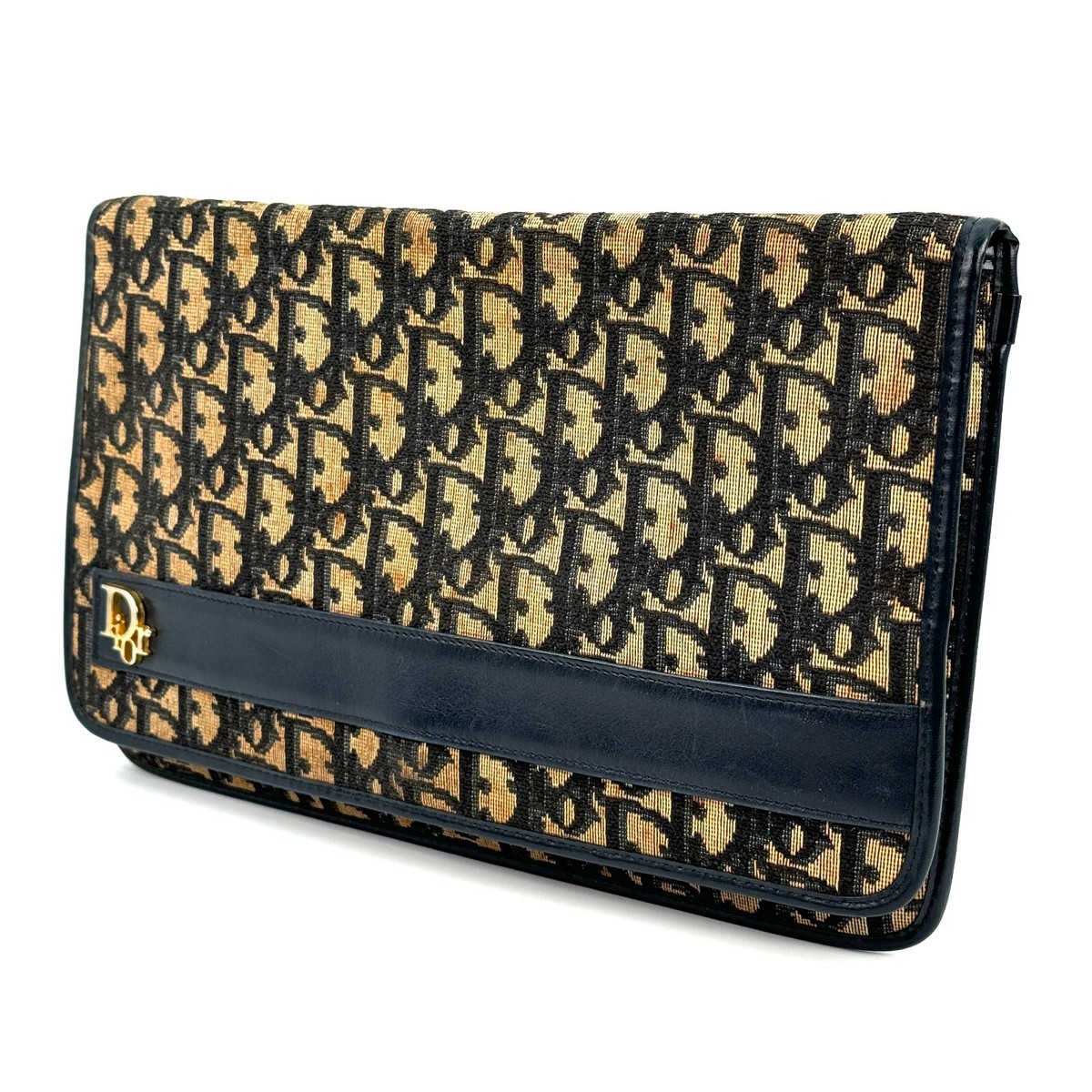 Christian Dior vintage クラッチバッグ　ポーチ　トロッター Christian Dior Vintage Trotter Clutch Bag Purse Monogram