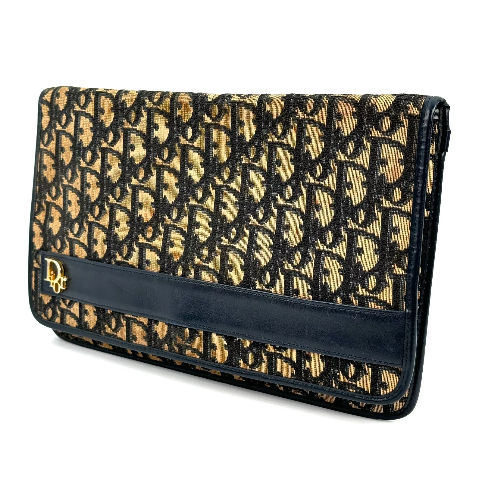 Sac à main pochette trotteur Christian Dior vintage toile monogramme du Japon