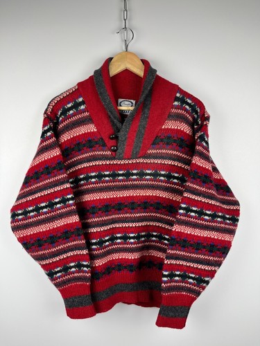 Suéter Henley Vintage Principles Isla de Lana Shetland Talla S (37"/94cm) - Imagen 8 de 11