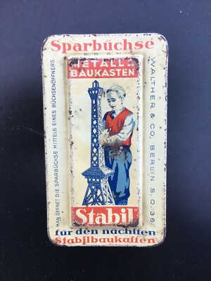 Sparbüchse - Stabil-Metallbaukasten - Walter & Co, Berlin - um 1930