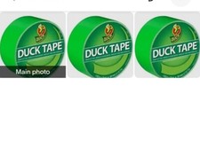 3 Rolls Duck 1265018 Color Duct Tape Neon Lime Green, 1.88 Inches x 15 Yards