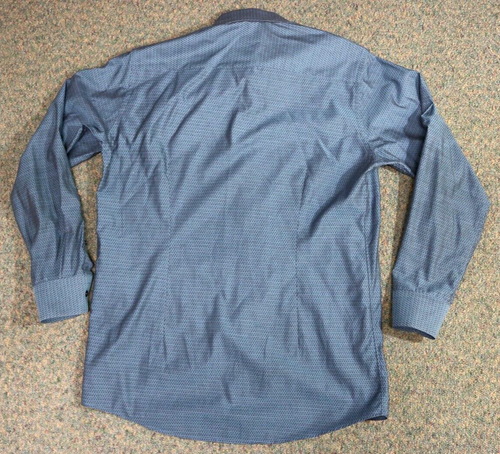 Eton Contemporary Shirt Men's M Medium Blue Geometric Cotton Button Up Casual - Picture 13 of 14
