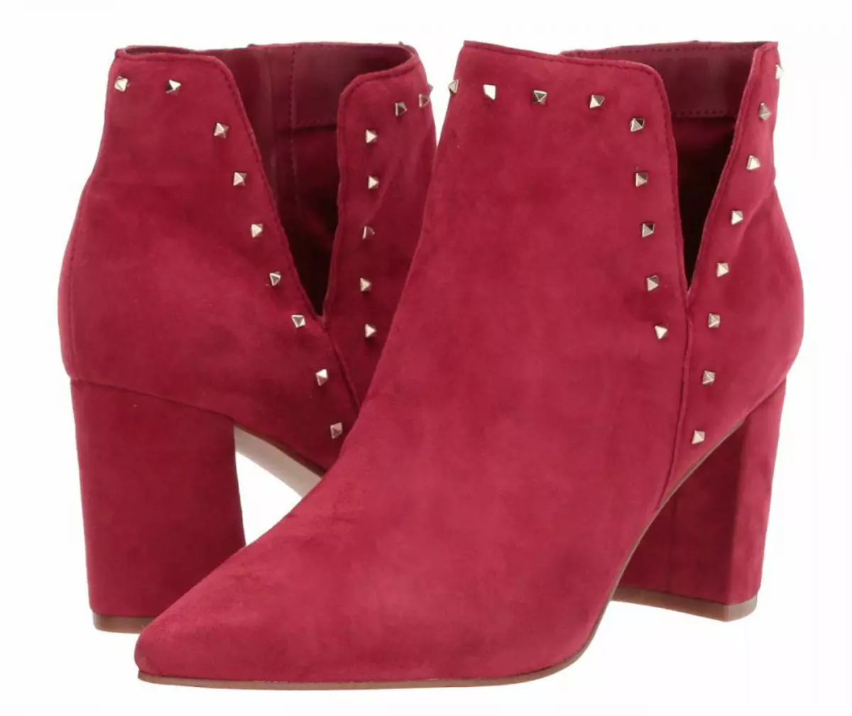 Marc Fisher Client Studded Ankle Boot suede uk size 7 .5 wide red