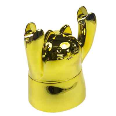 1.5'' Tobacco Herb Grinder Spice Herbal 4 PC Smoke Crusher 3D Cat Hands up Holder