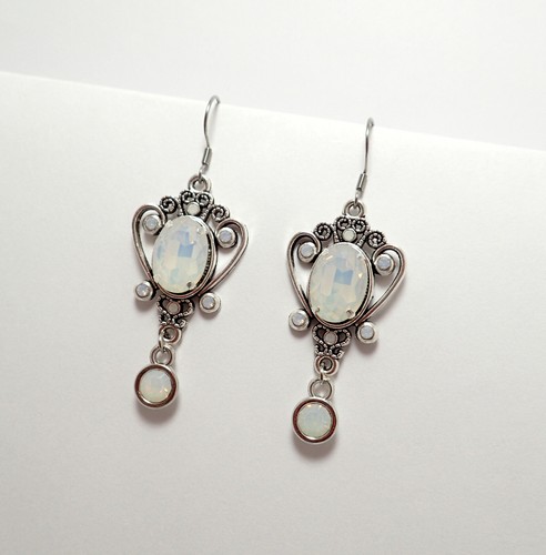 Gothic Victorian Renaissance Medieval Filigree Edwardian Antique Silver Earrings - Picture 54 of 62