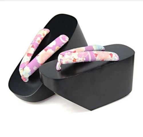 Damenschuhe Maiko Geisha Kagamine Len japanischer Okobo Geta Clog Kimono Cosplay TQ - Bild 16 von 22