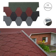 Hexagonal Felt Roofing Shingles 2.61sqm Sheds Log Cabins Attic Roof Tiles Cover
