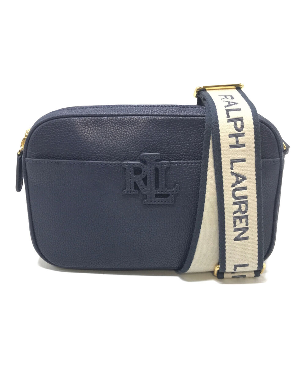 RALPH LAUREN logo strap leather crossbody bag navy Body: 100 RALPH LAUREN logo strap leather crossbody bag navy Body: 100