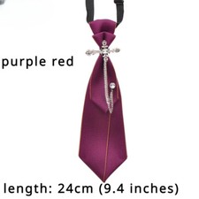 Unisex Lady Tie Necktie Crystal Suit Blazer Banquet Preppy Style Party Necktie